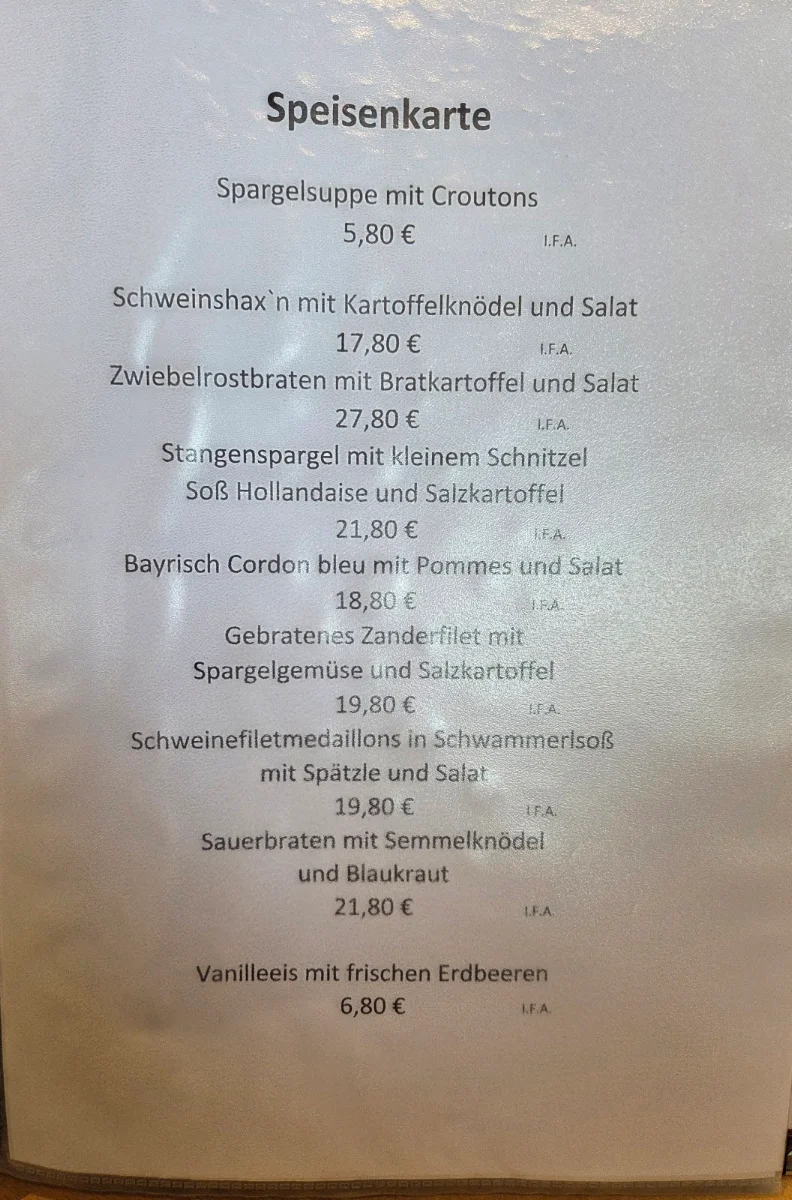 Speisekarte photo 1