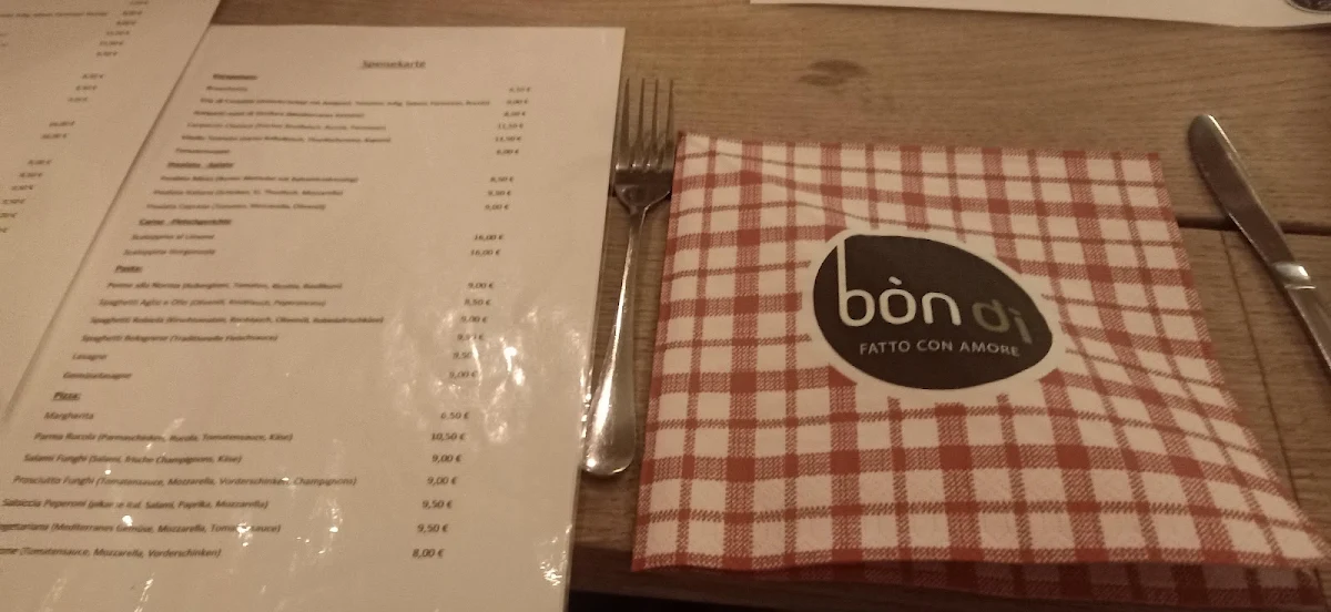 Speisekarte, bondi da Mattera