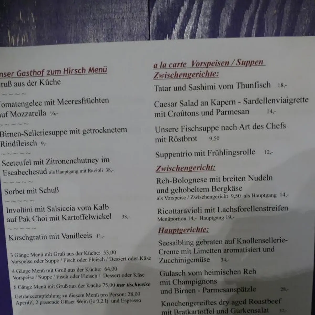 Speisekarte photo 1