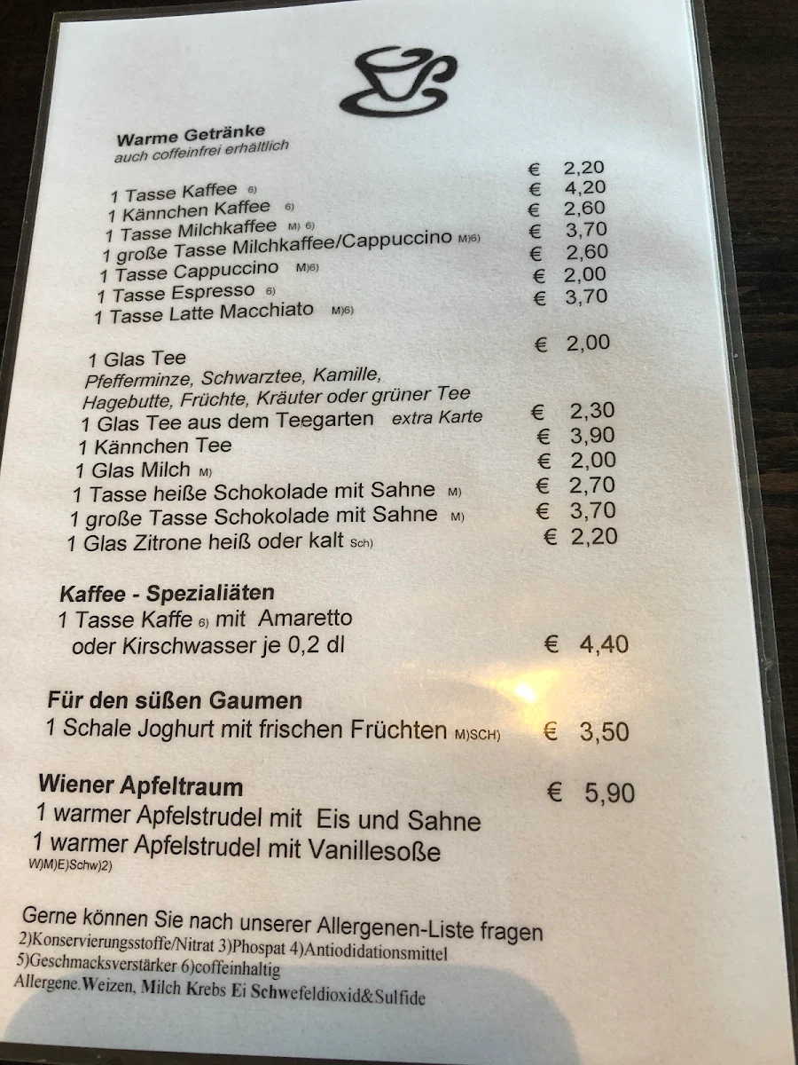 Speisekarte, Barleon Bäckerei.Konditorei.Cafe´