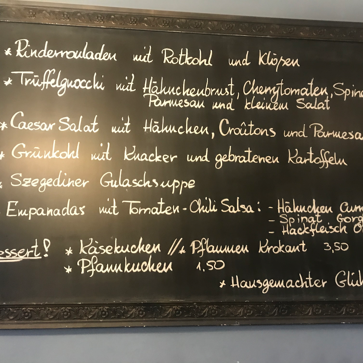 Speisekarte, Backstoltz - Potsdam