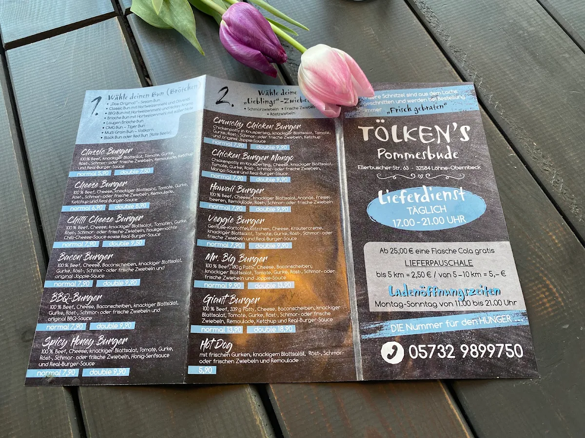 Speisekarte, Tölken's Pommesbude