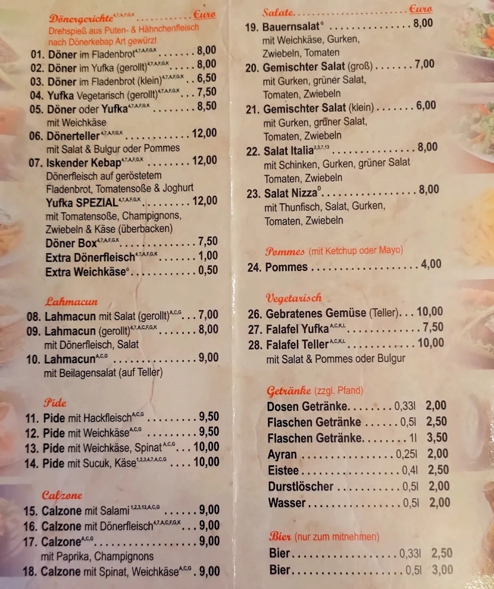 Speisekarte photo 2