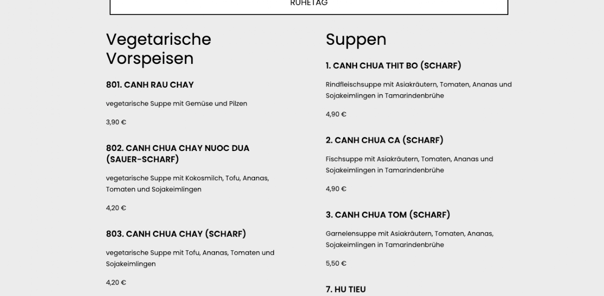 Speisekarte photo 1