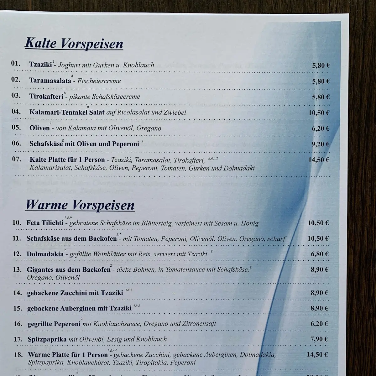 Speisekarte photo 3