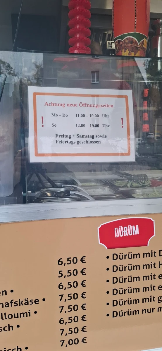 Speisekarte, Karthago Döner Kebab