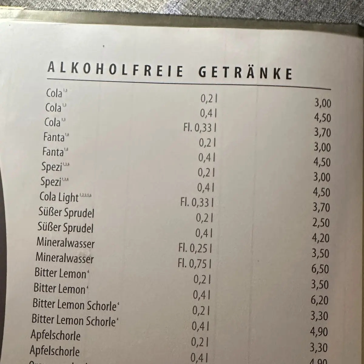 Speisekarte photo 3