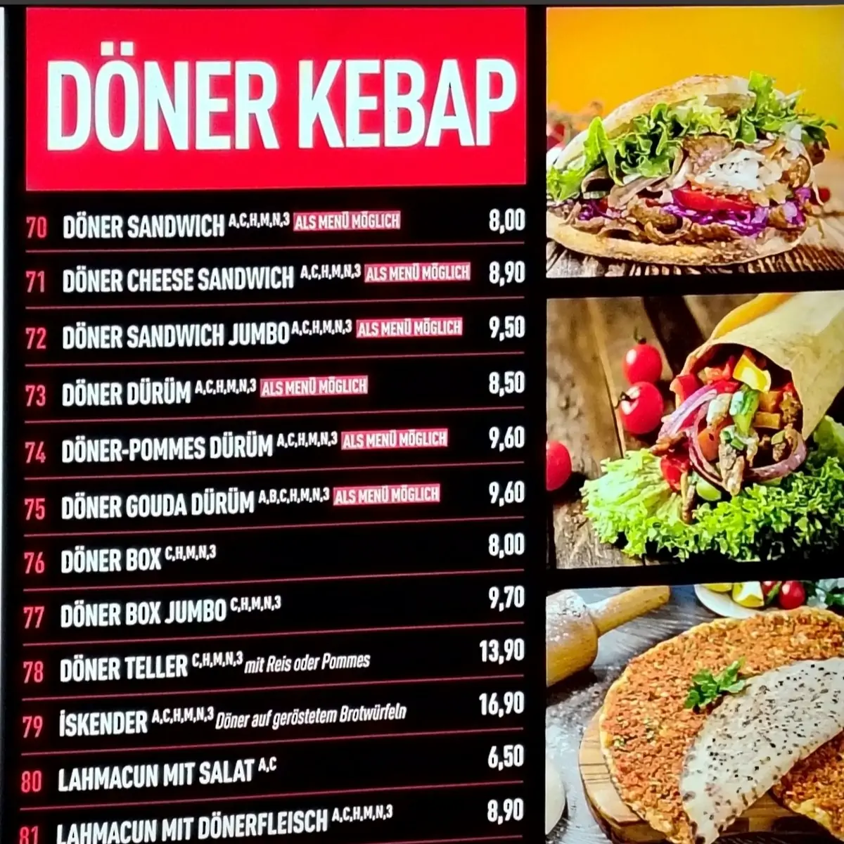 Speisekarte photo 3