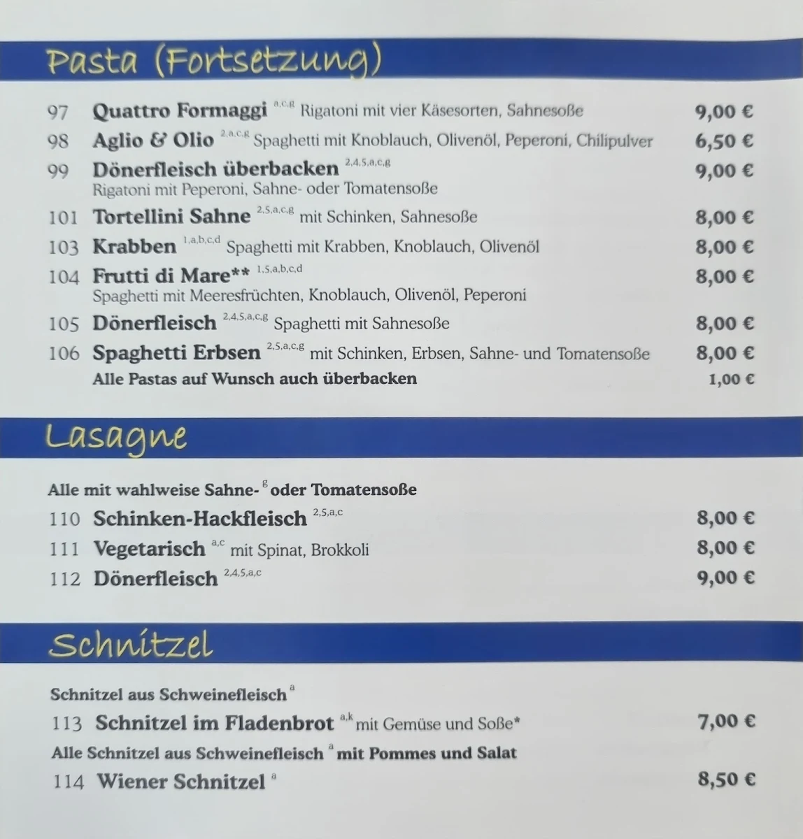 Speisekarte photo 6