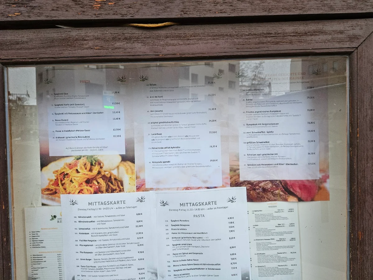 Speisekarte, Restaurant Olea