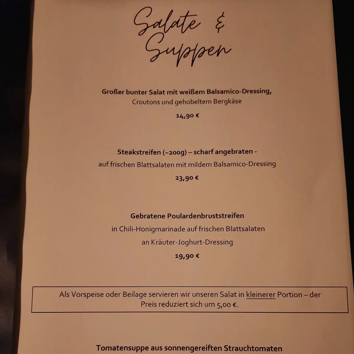 Speisekarte photo 1