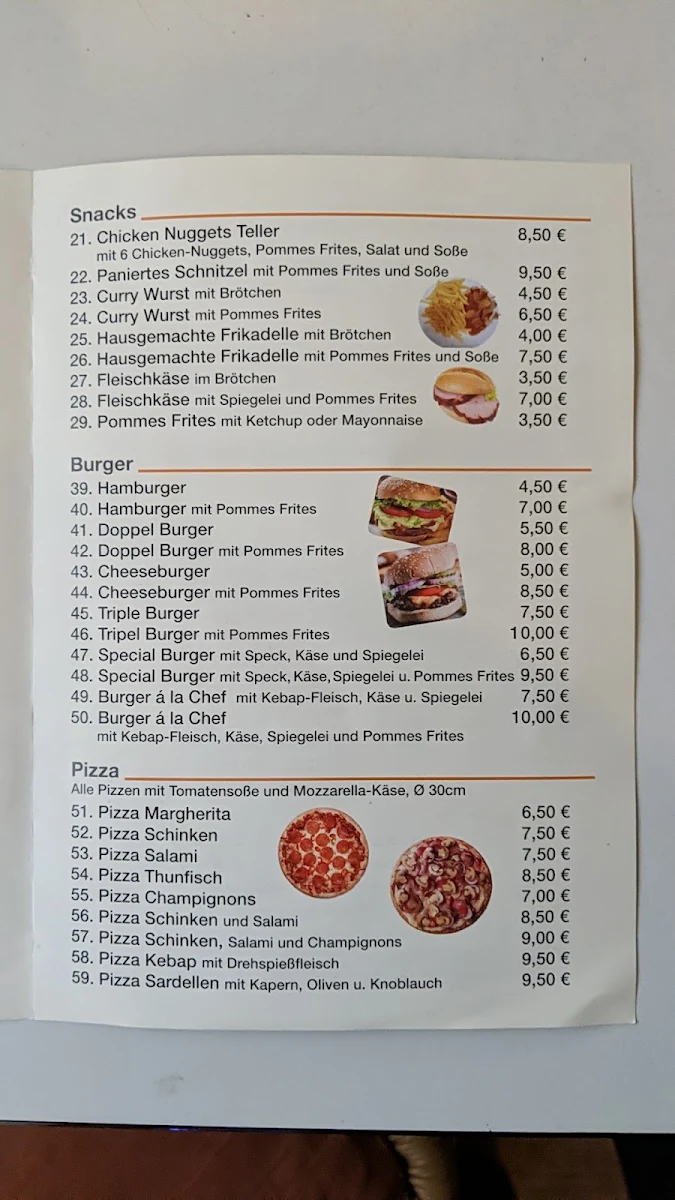 Speisekarte, VIO Imbiss