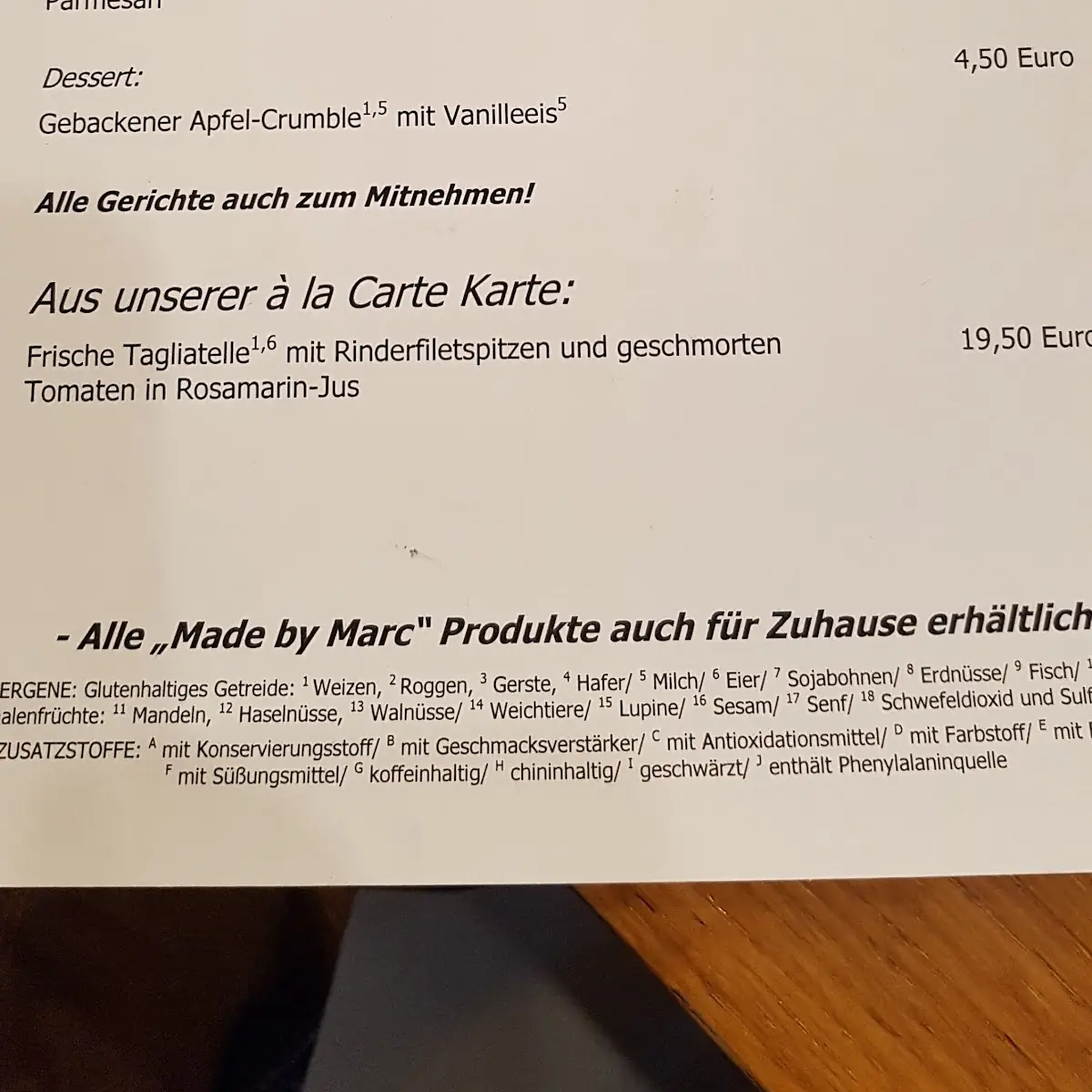 Speisekarte photo 3