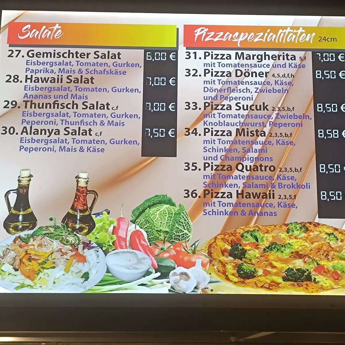 Speisekarte, Alanya Grillhaus