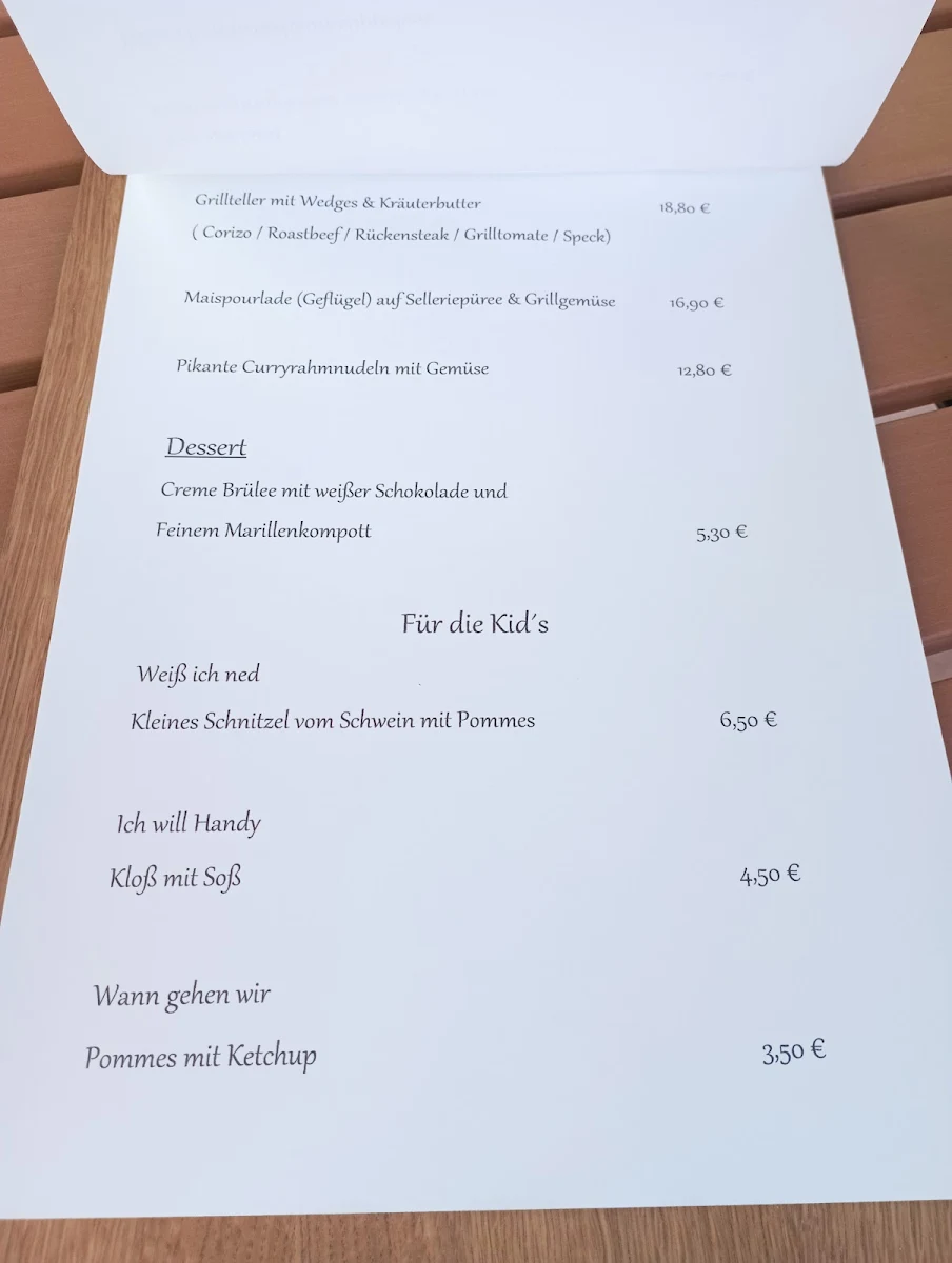 Speisekarte, KochKunst