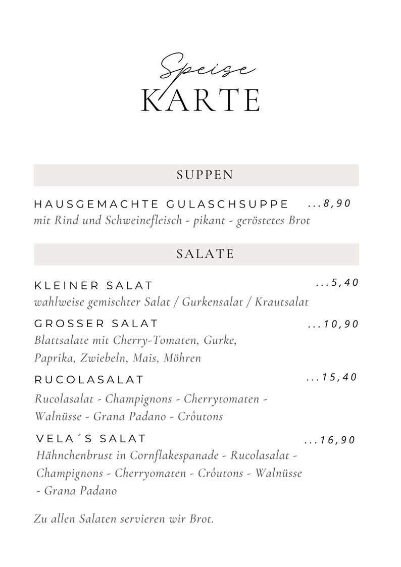 Speisekarte photo 4