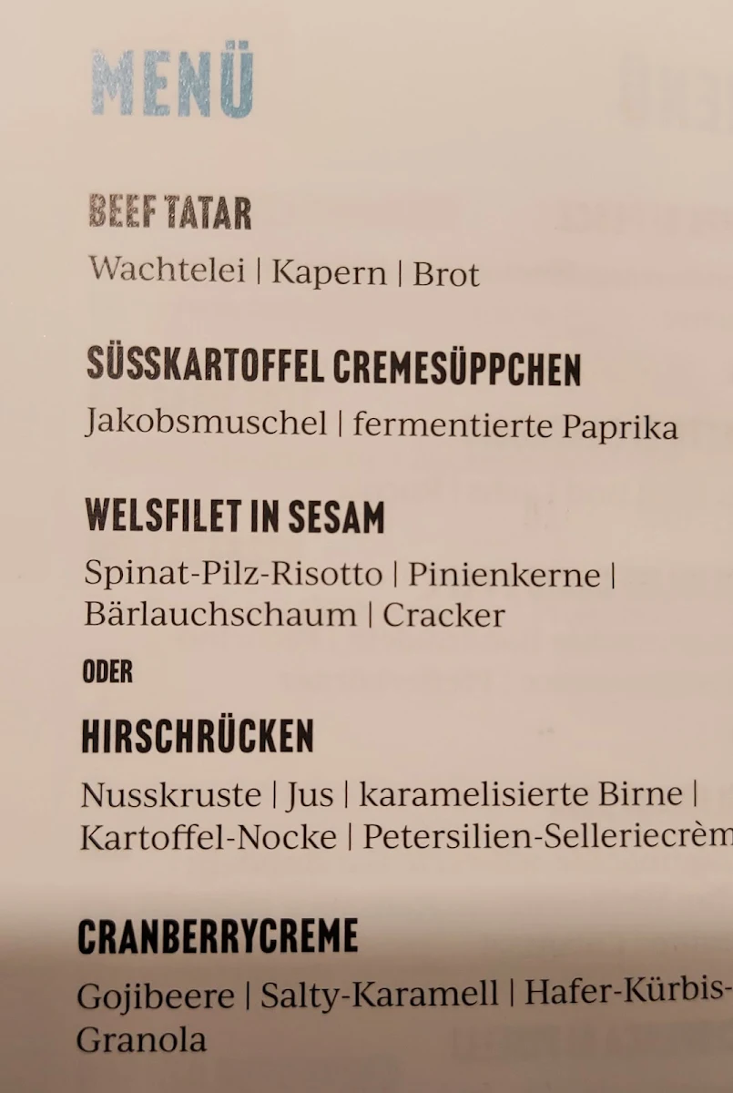 Speisekarte, Landhaus Föcker