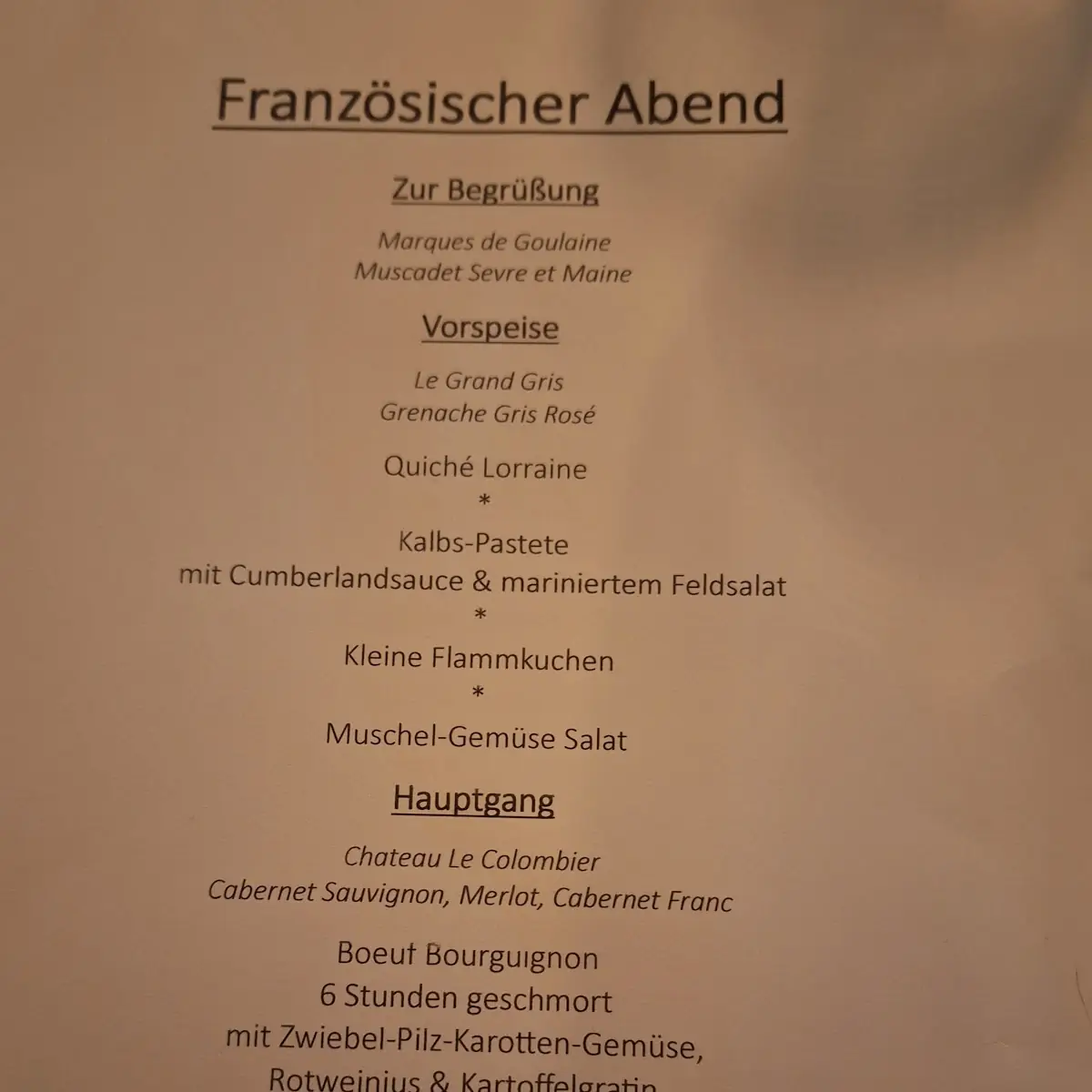 Speisekarte photo 1