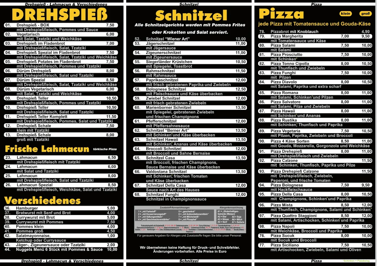 Speisekarte photo 2