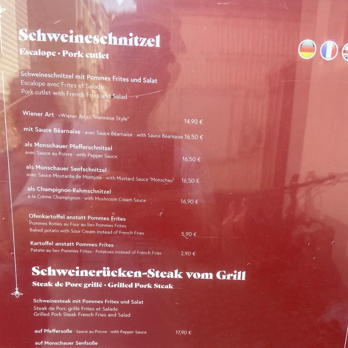 Speisekarte, Lütticher Hof