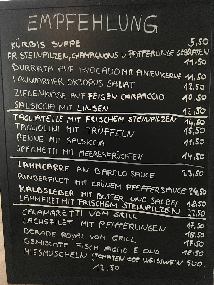 Speisekarte, Restaurant Alsterschleuse