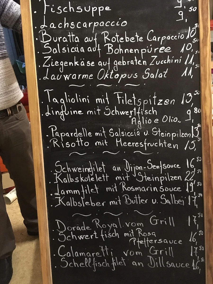 Speisekarte, Restaurant Alsterschleuse