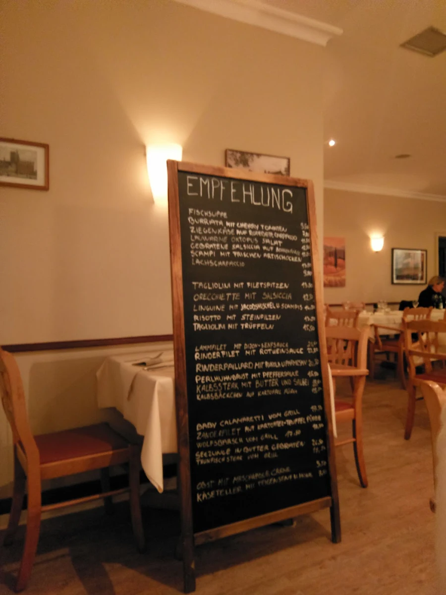 Speisekarte, Restaurant Alsterschleuse