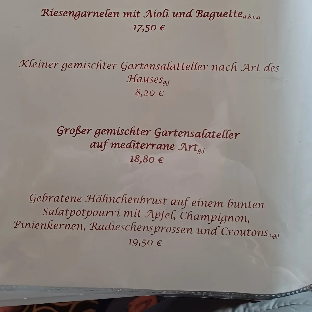 Speisekarte photo 2
