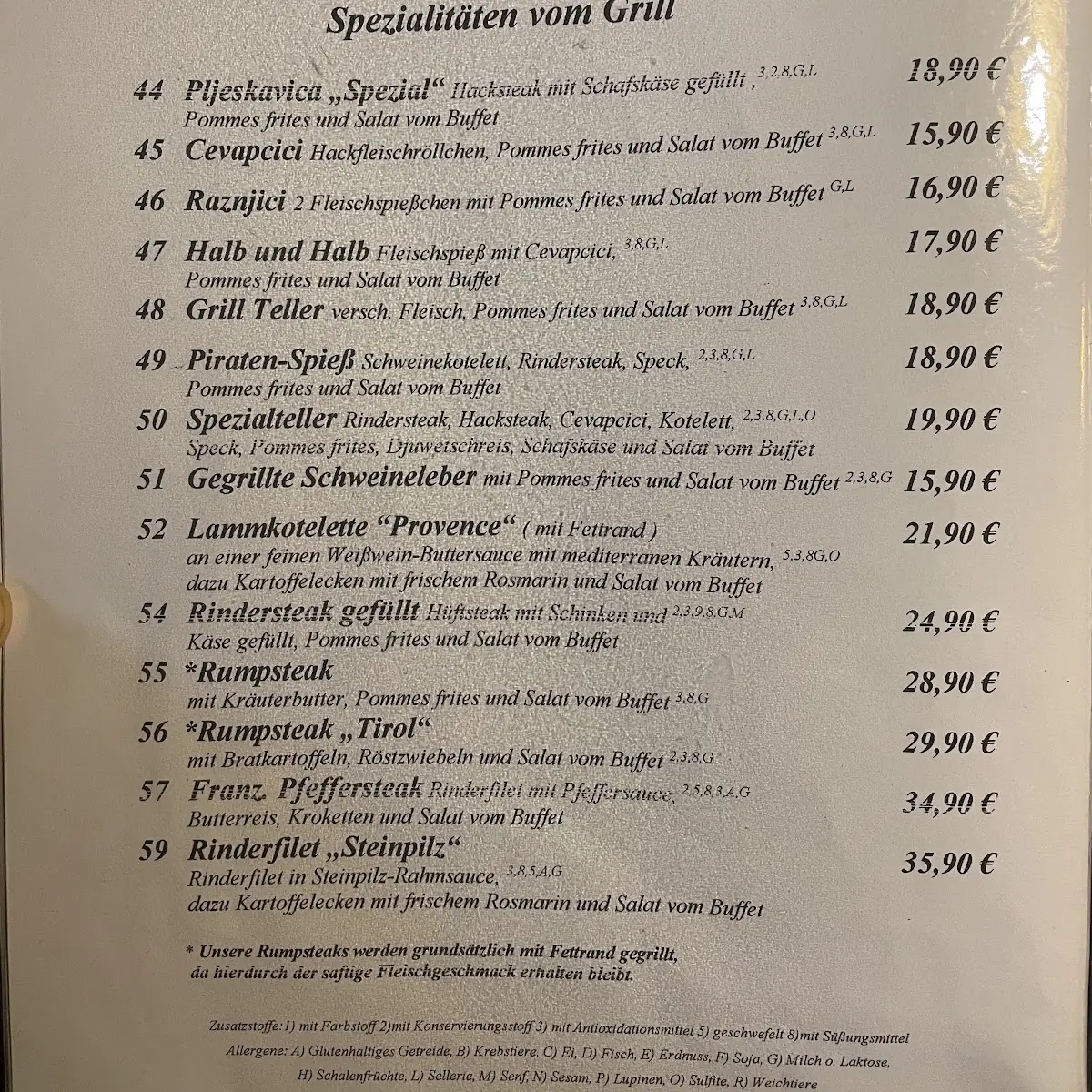 Speisekarte photo 2