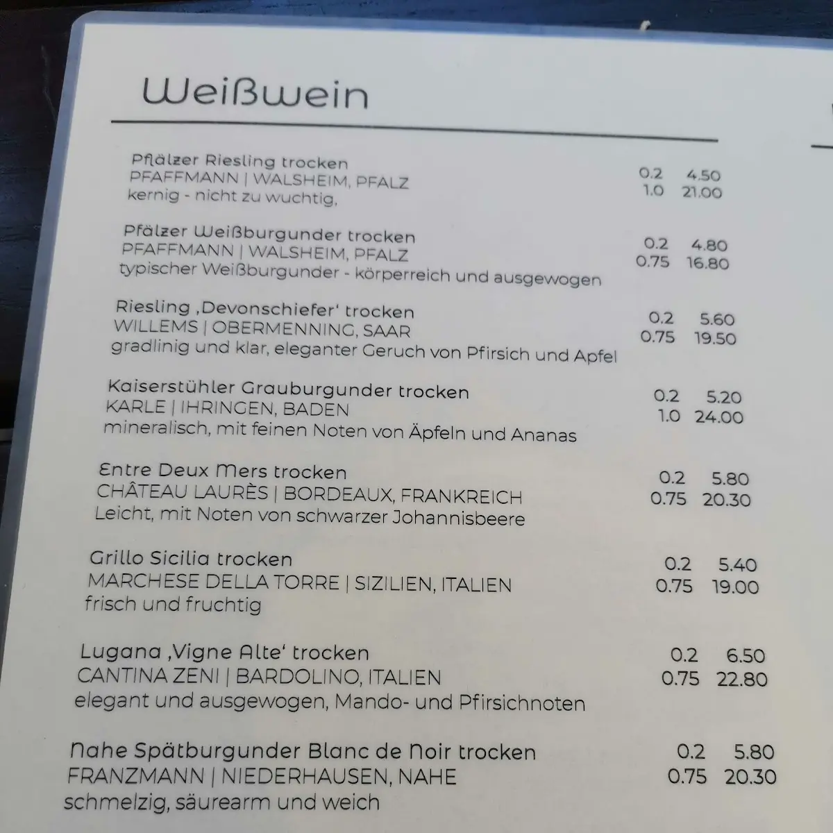 Speisekarte photo 1