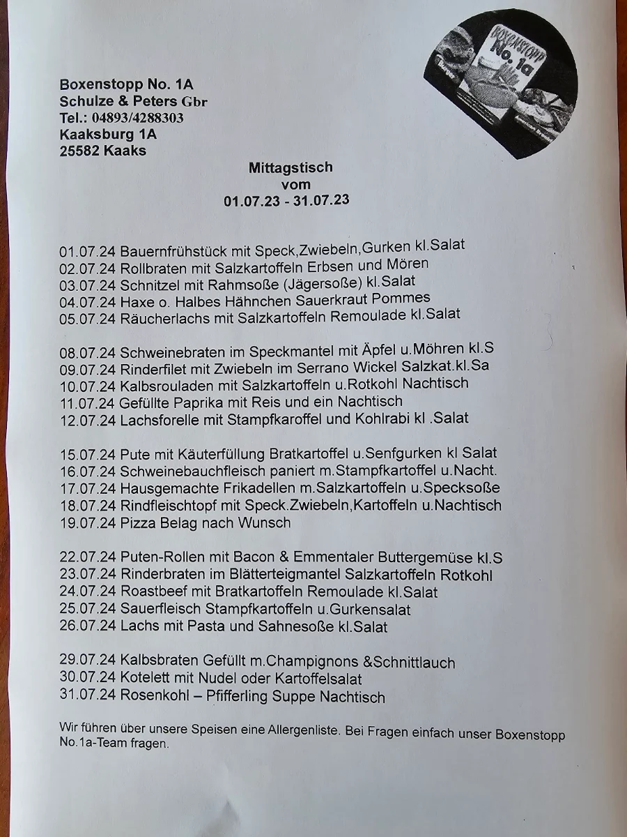 Speisekarte photo 2