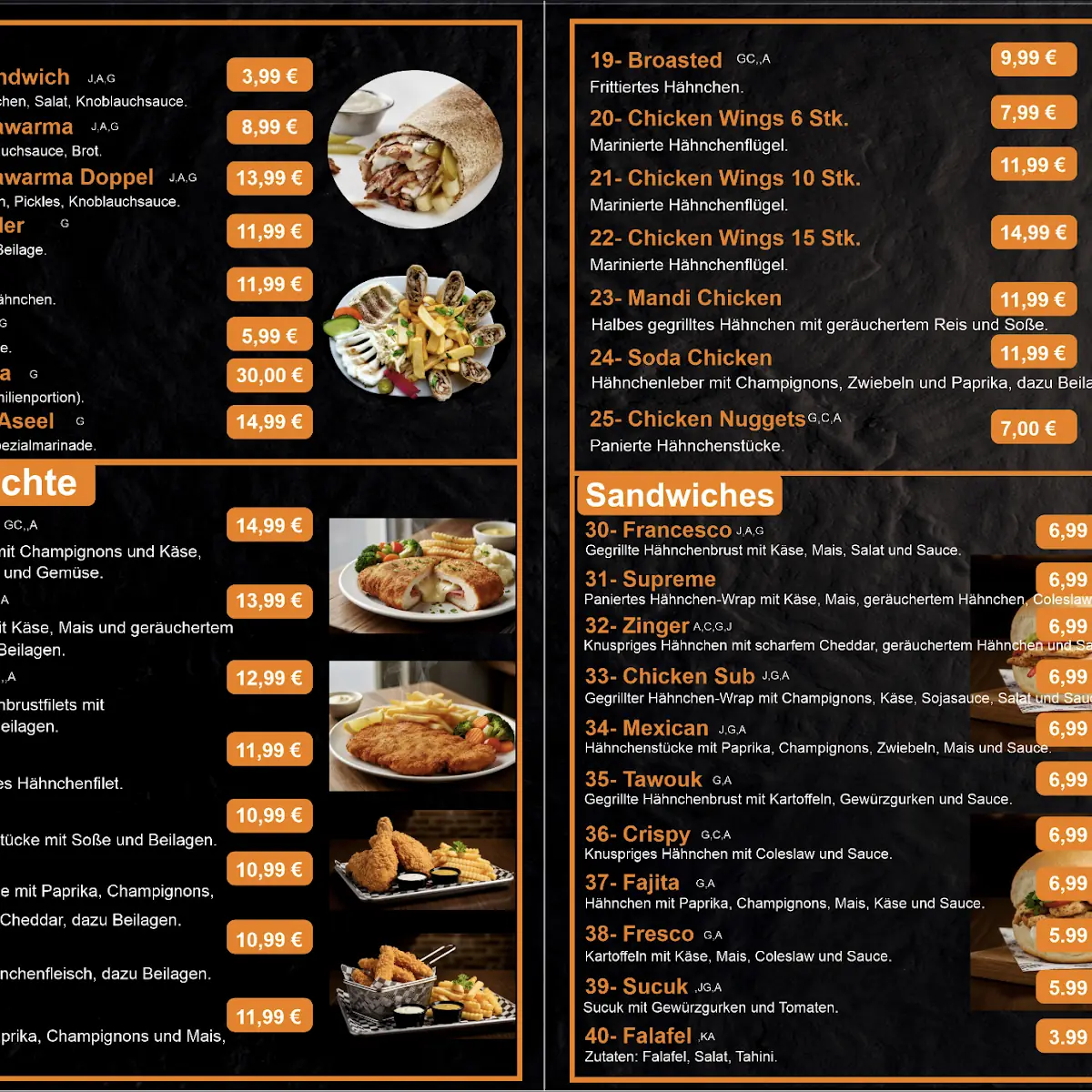 Speisekarte, Alaseel Restaurant - مطعم الأصيل