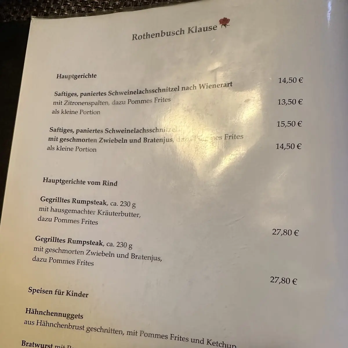 Speisekarte photo 2