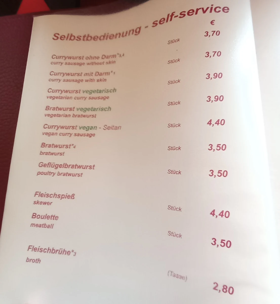 Speisekarte photo 3
