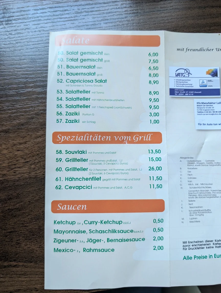 Speisekarte photo 3