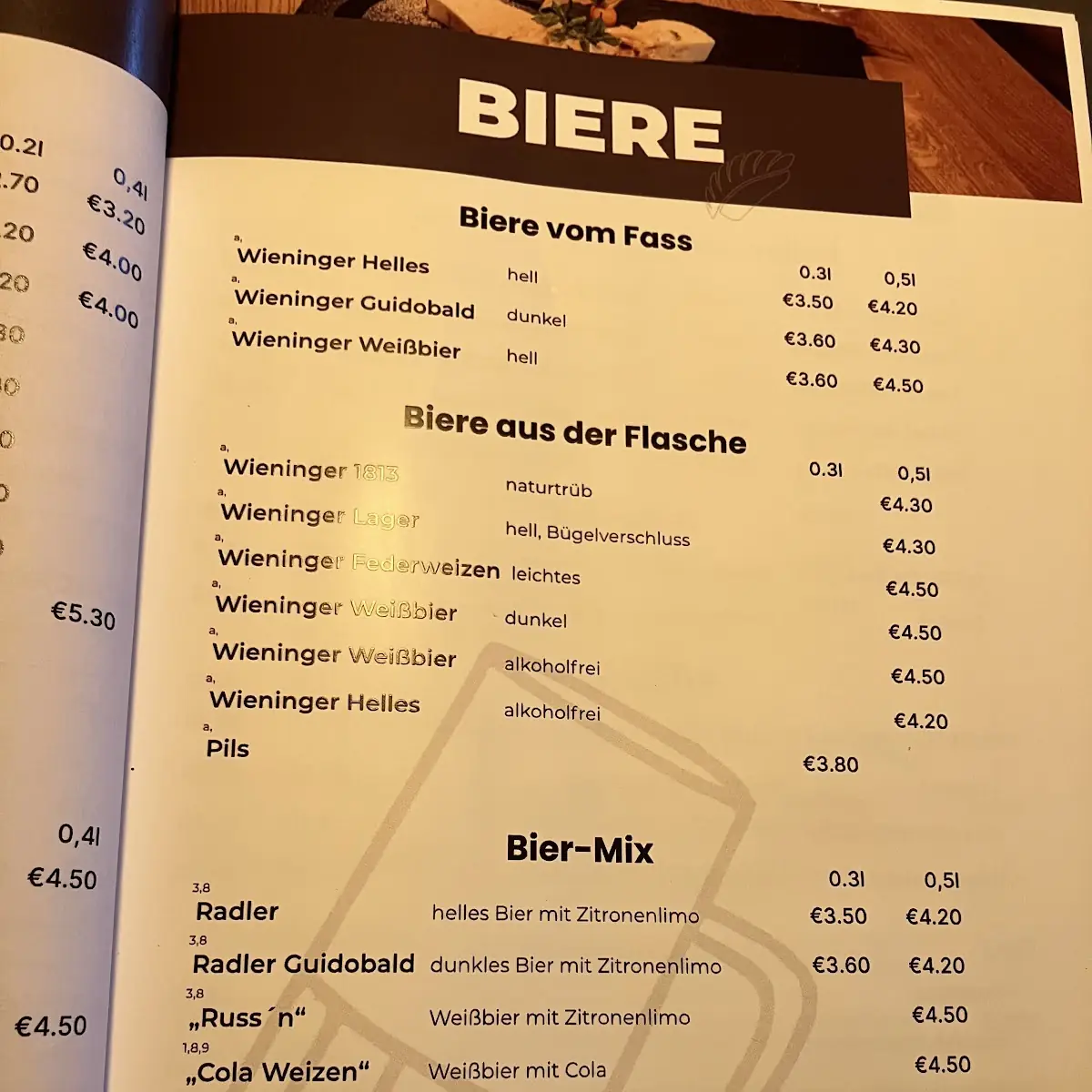 Speisekarte photo 1