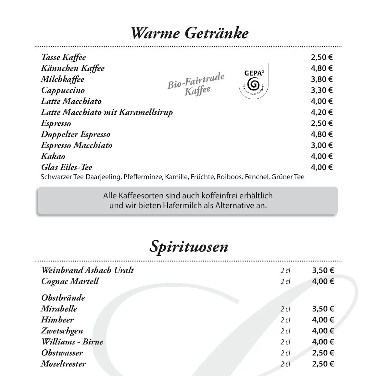 Speisekarte photo 3