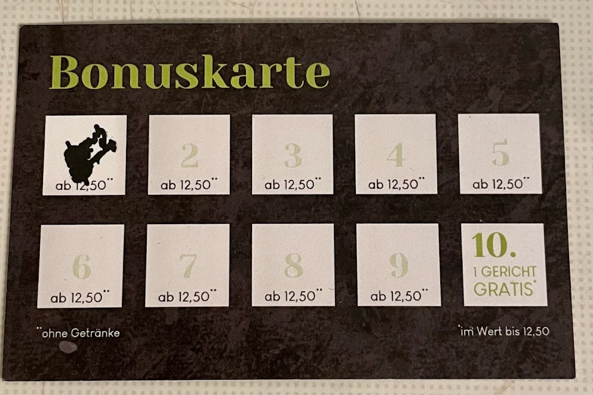 Speisekarte, Gerresheimer Grill
