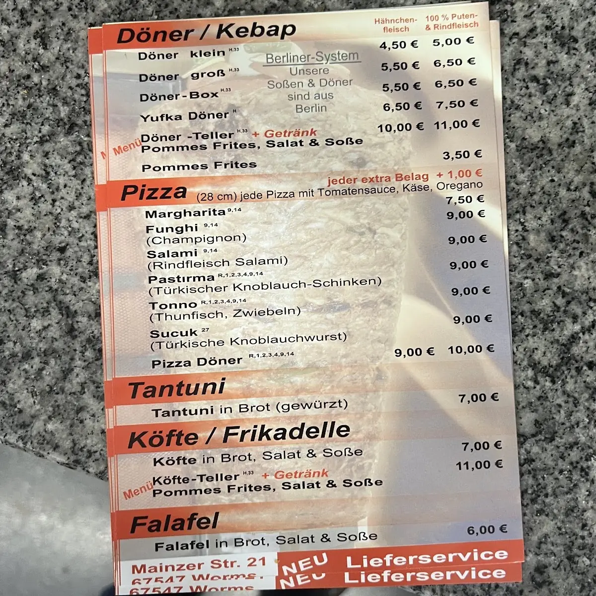 Speisekarte photo 1