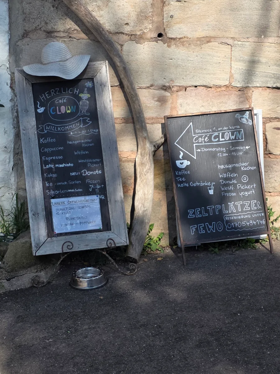 Speisekarte, Café Clown