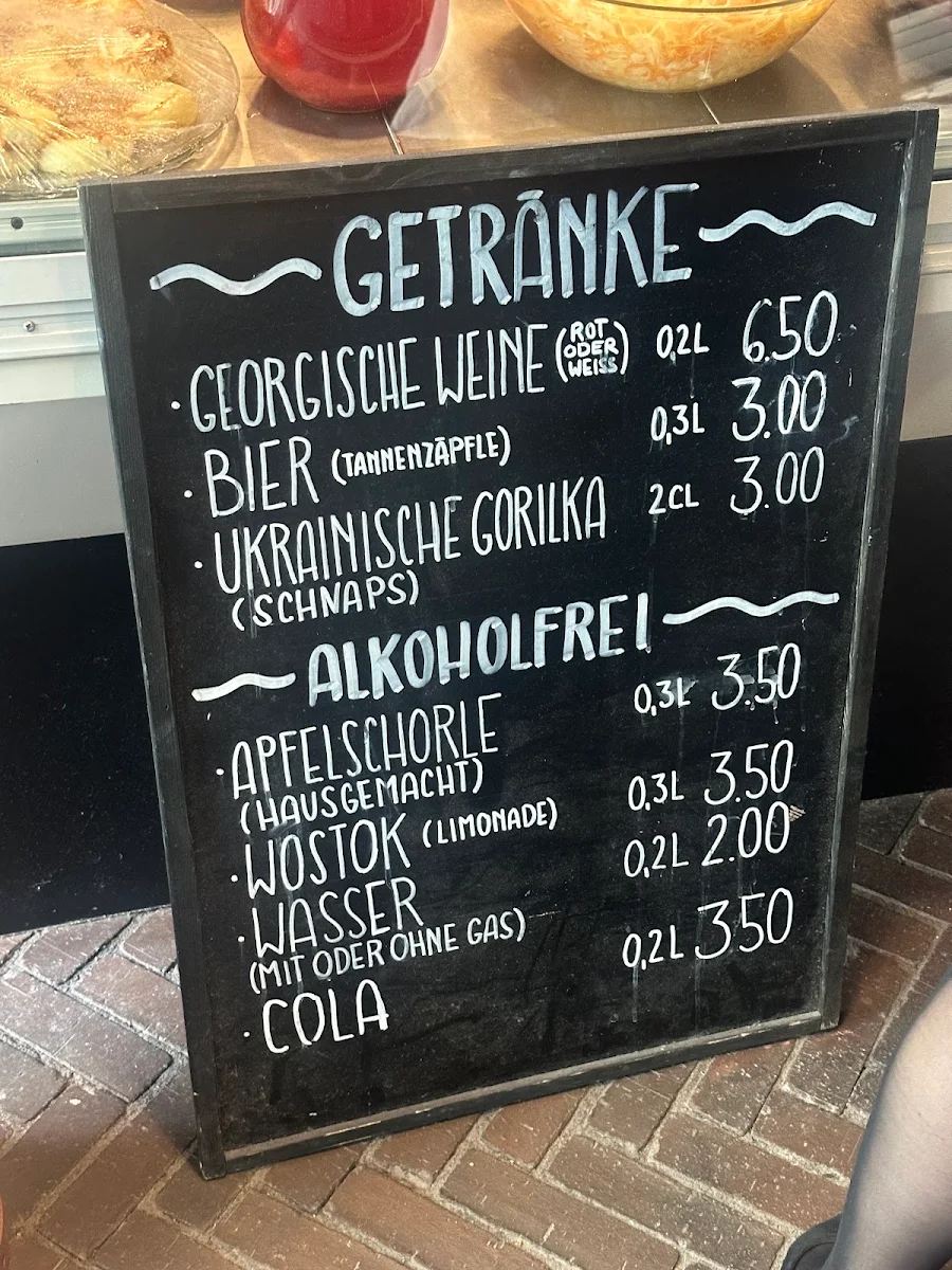 Speisekarte, BAB' MARIA (OMA MARIA). Ein Teller voller Heimat. Die erste traditionelle ukrainische Küche in Bremen. Seit 2019.