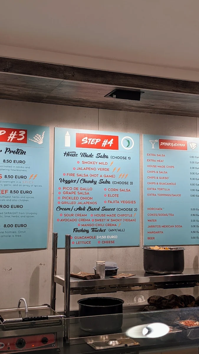Speisekarte, Benji's Burrito Bistro