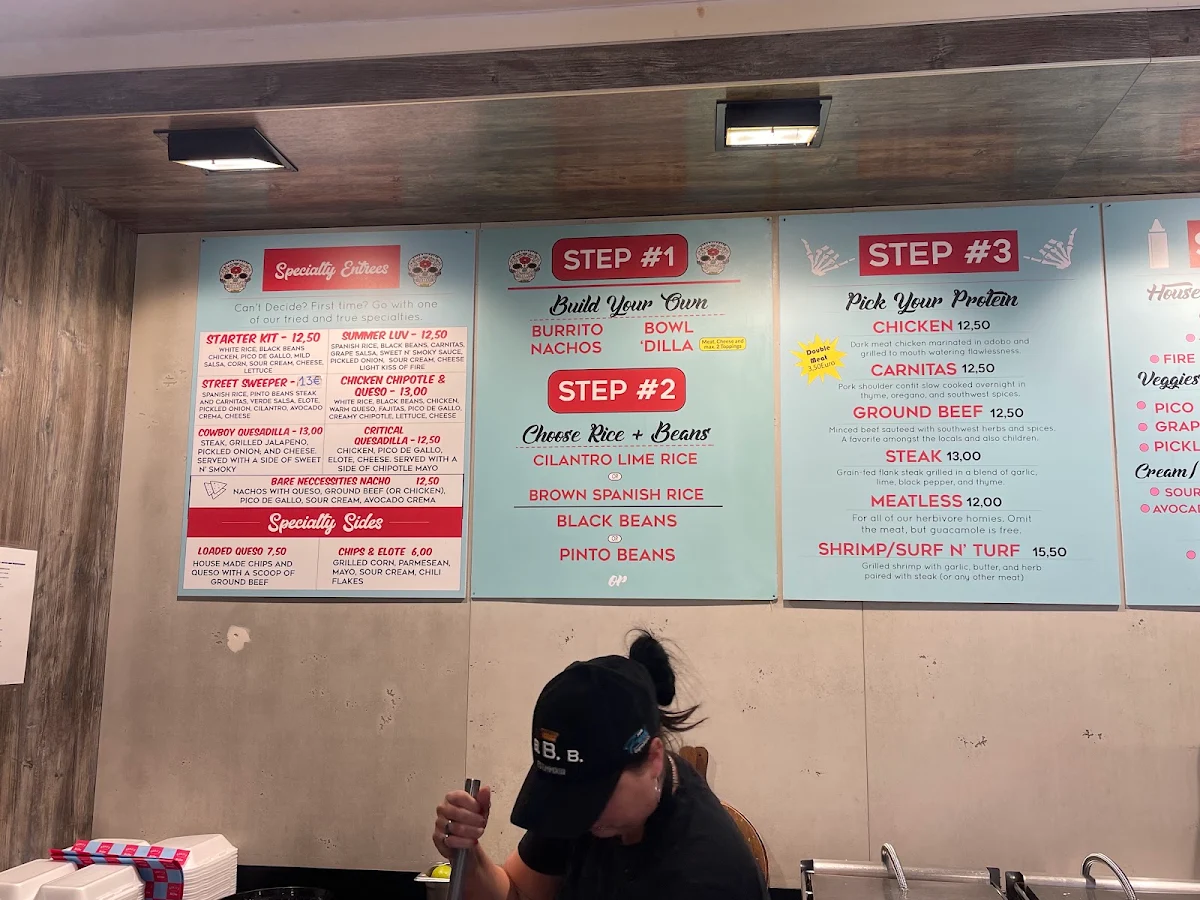 Speisekarte, Benji's Burrito Bistro