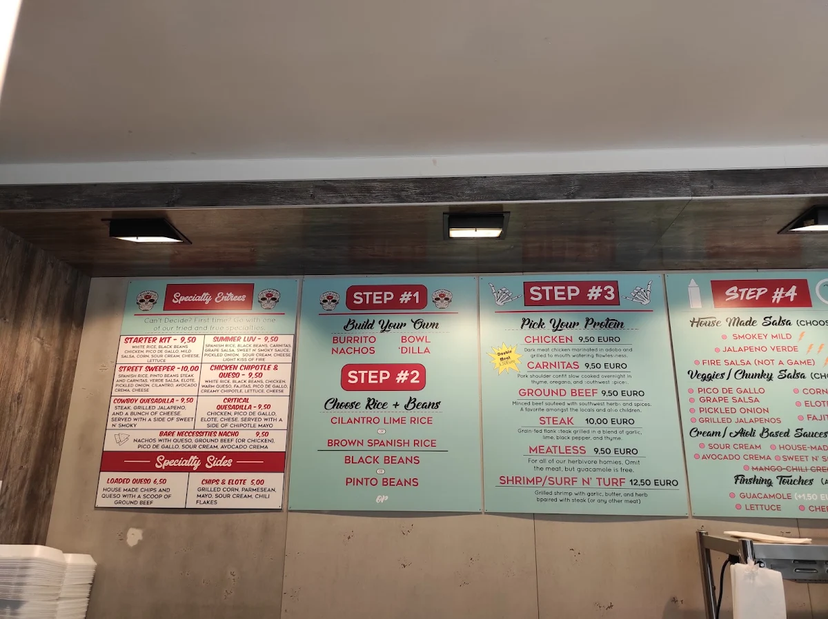 Speisekarte, Benji's Burrito Bistro
