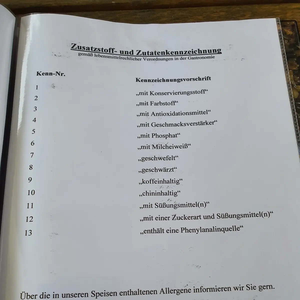Speisekarte photo 6