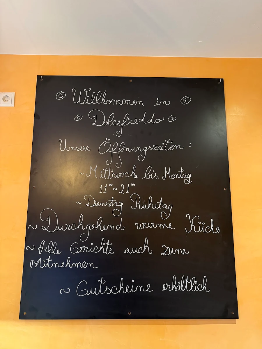 Speisekarte, DolceFreddo