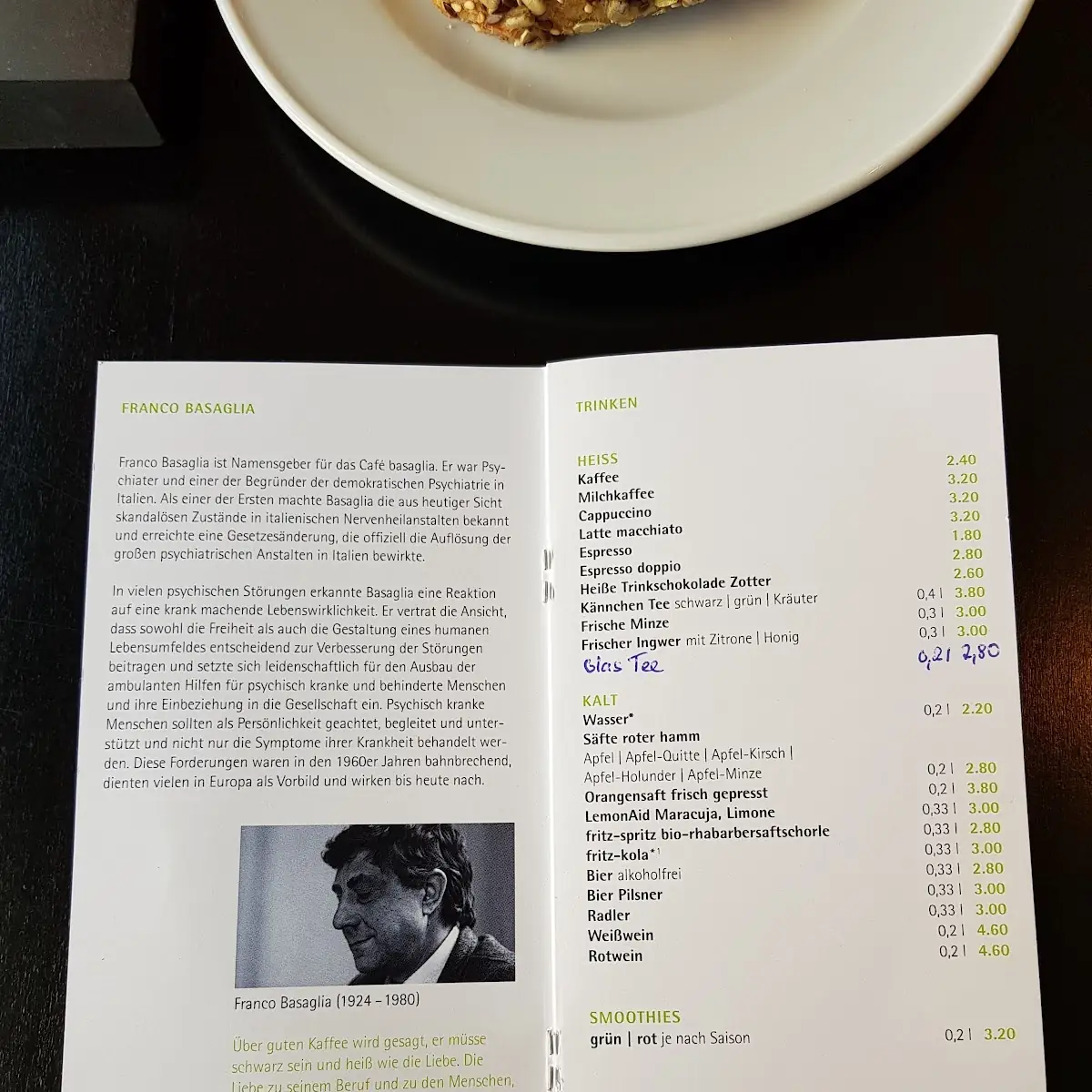 Speisekarte, basaglia | Café & Bistro