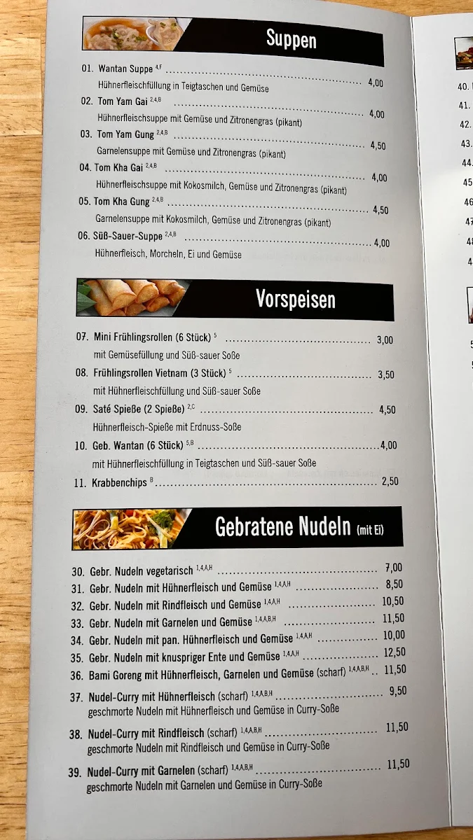 Speisekarte, Chi Asian Kitchen and Sushi