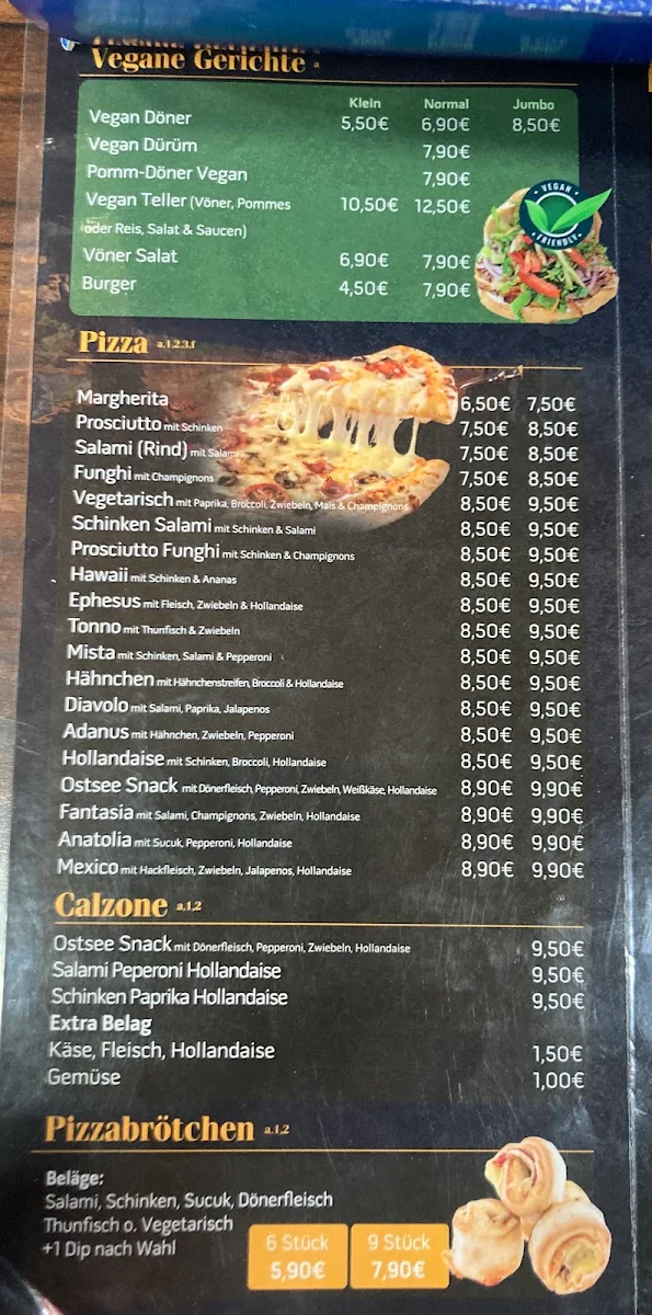 Speisekarte, Ostsee Snack