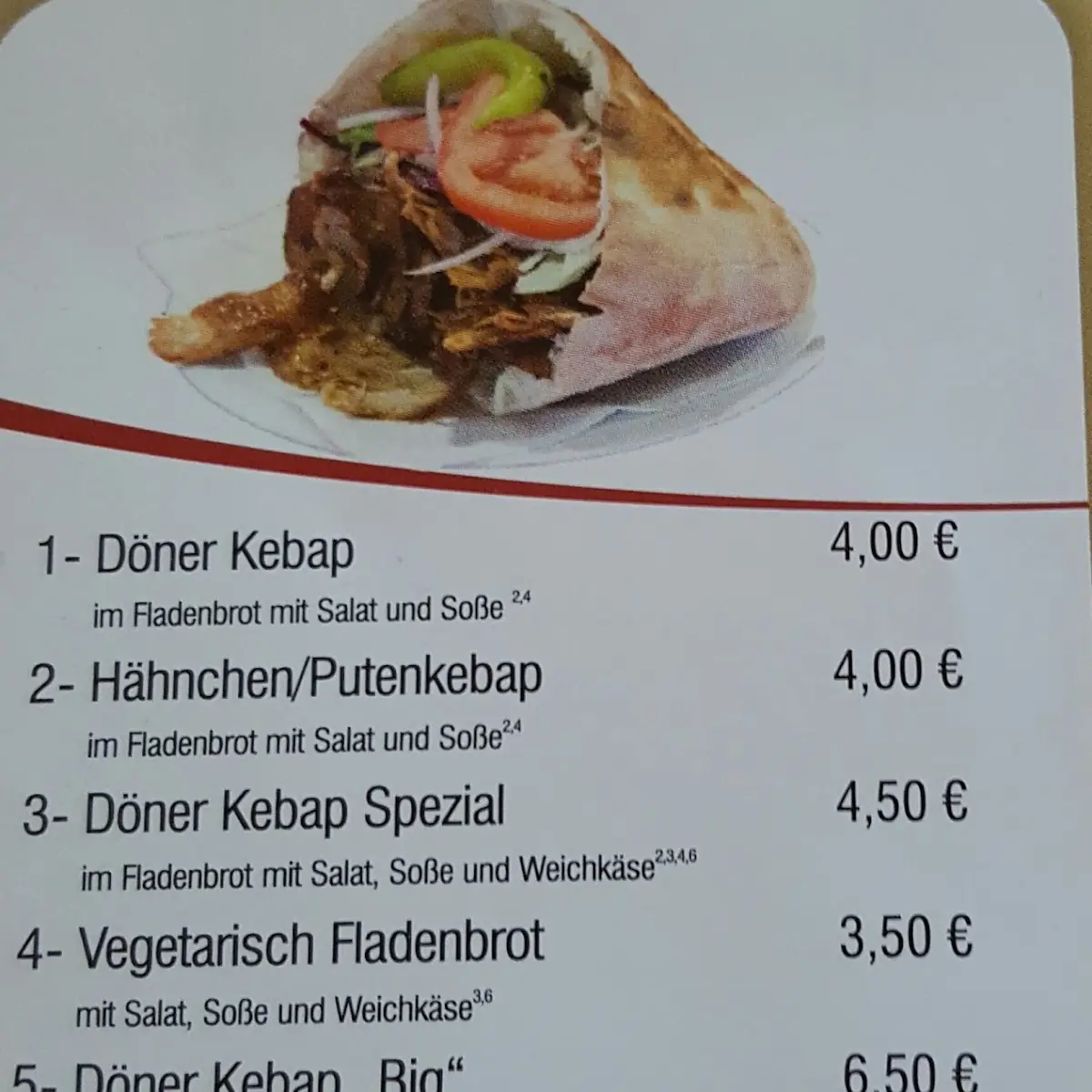 Speisekarte photo 1